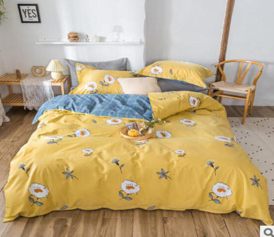 3D Yellow Flower 30326 Bed Pillowcases Quilt