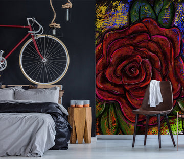 3D Red Rose 1280 Jacqueline Reynoso Wall Mural Wall Murals