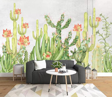 3D Cactus Flower 1288 Wall Murals Wallpaper AJ Wallpaper 2 