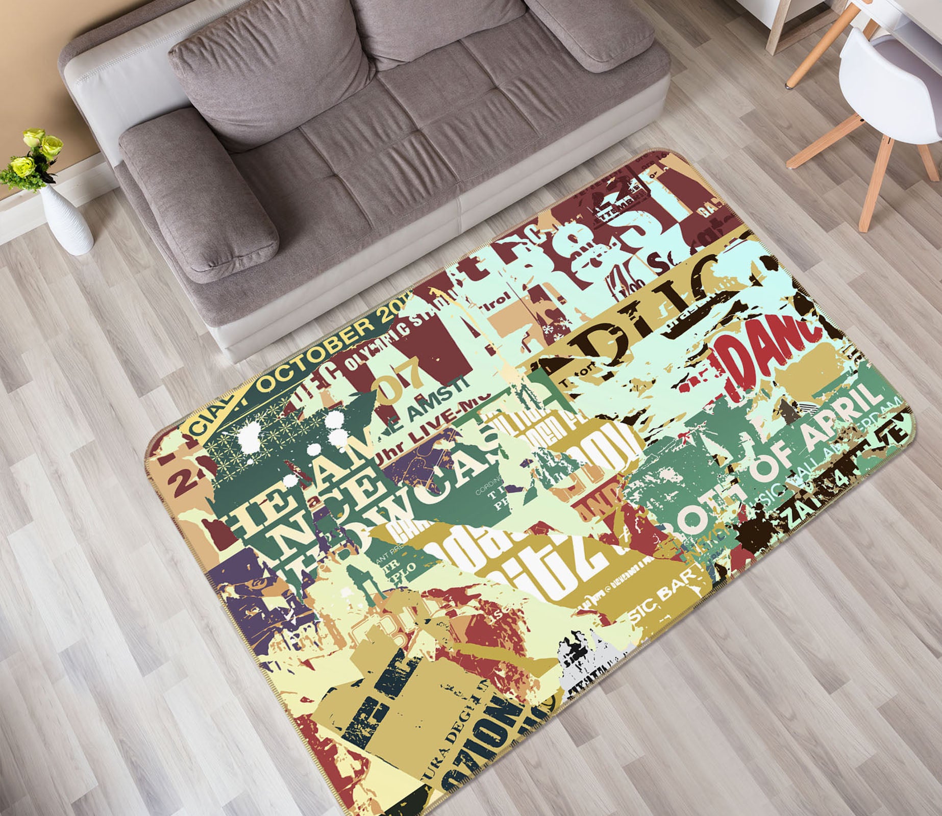 3D Pattern 35210 Non Slip Rug Mat
