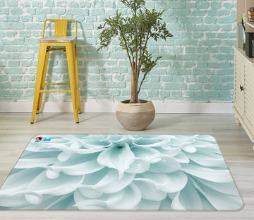 3D Light Blue Flower 6787 Assaf Frank Rug Non Slip Rug Mat