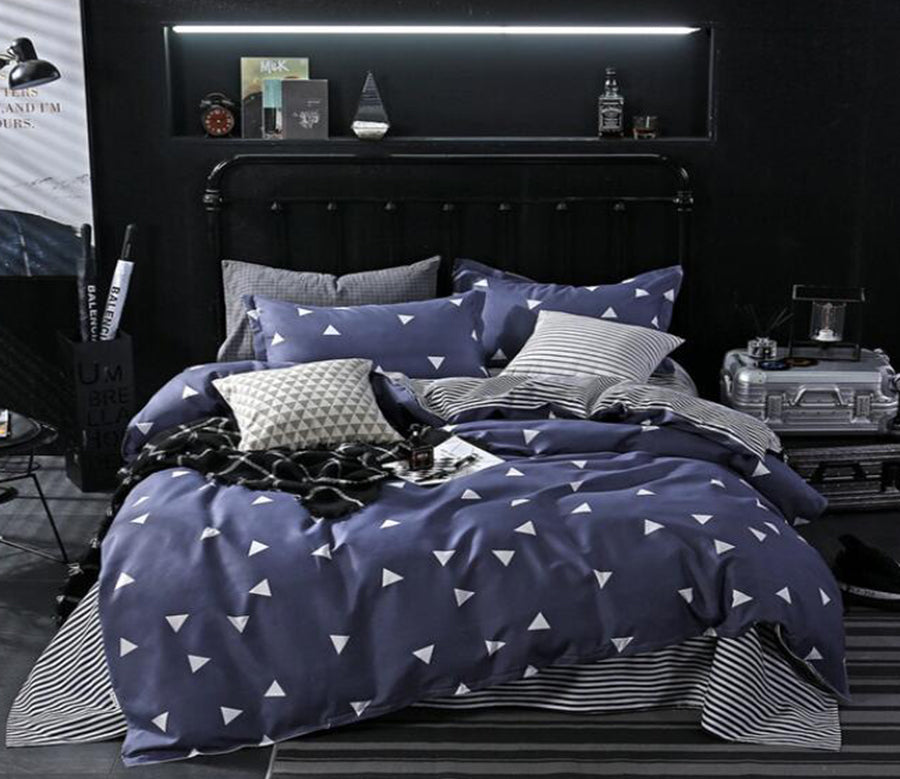 3D Small Triangle Pattern 4089 Bed Pillowcases Quilt