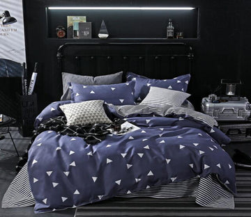 3D Small Triangle Pattern 4089 Bed Pillowcases Quilt