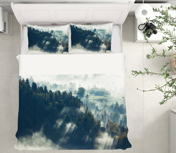 3D Mountain Forest 59173 Bed Pillowcases Quilt