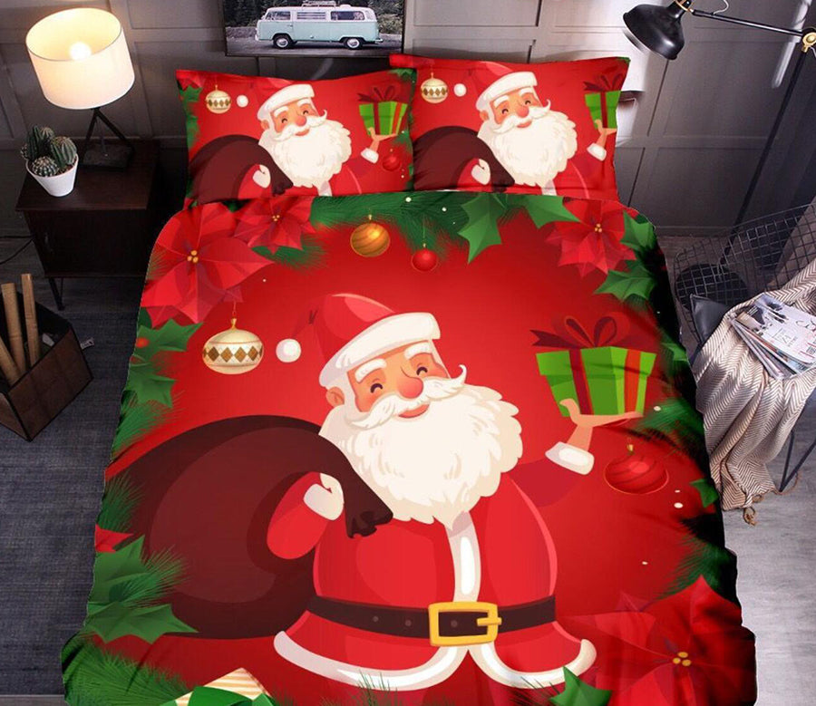 3D Santa Claus 45222 Christmas Quilt Duvet Cover Xmas Bed Pillowcases