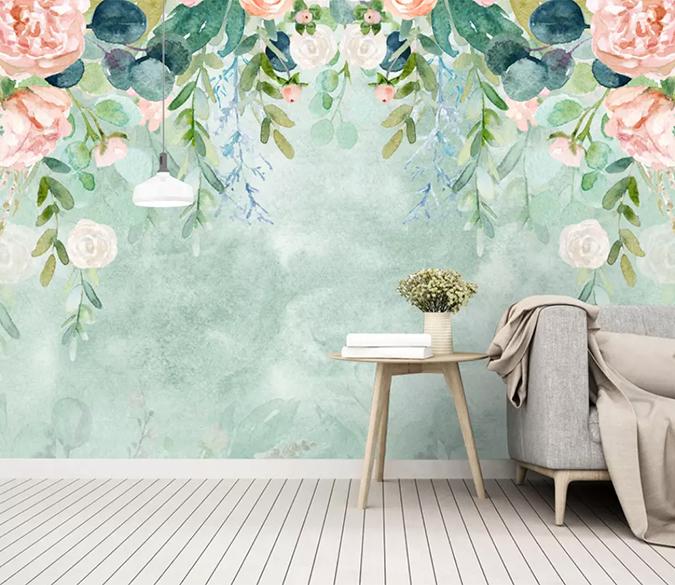 3D Colored Flowers 392 Wall Murals Wallpaper AJ Wallpaper 2 