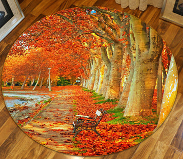 3D Trees 69172 Round Non Slip Rug Mat