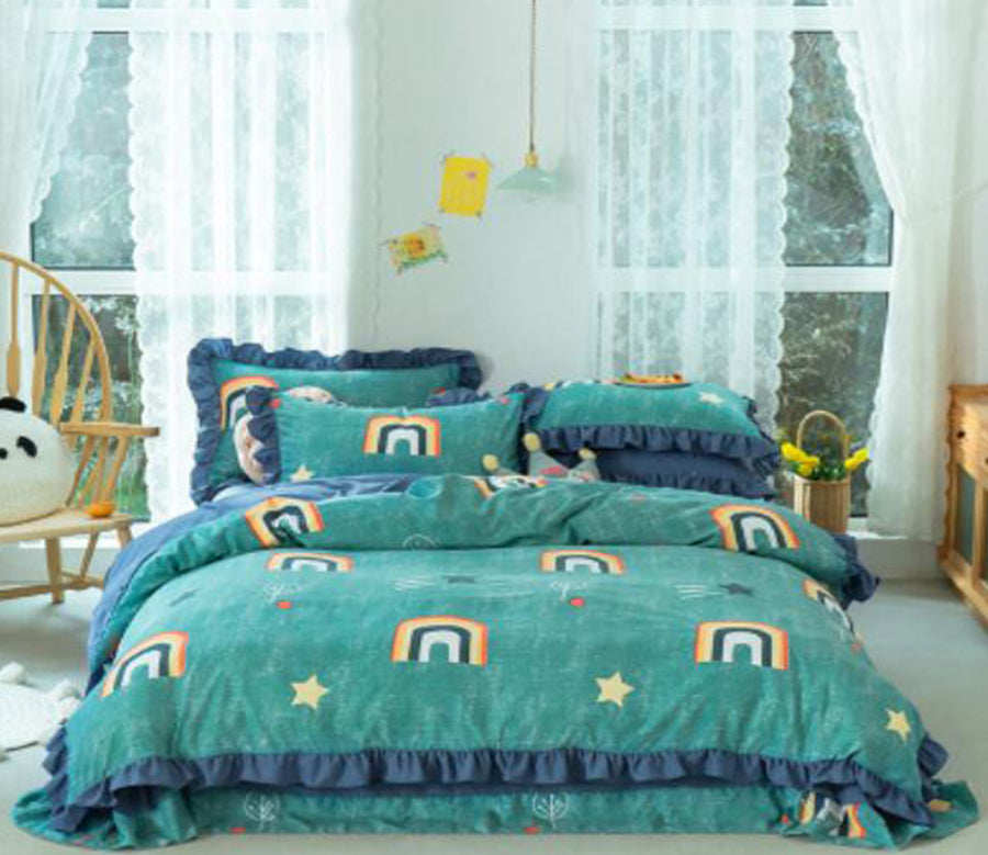 3D Rainbow Star 17164 Bed Pillowcases Quilt