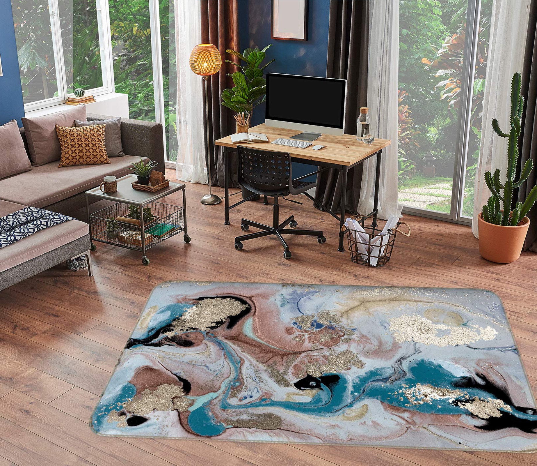 3D Pattern 30011 Non Slip Rug Mat