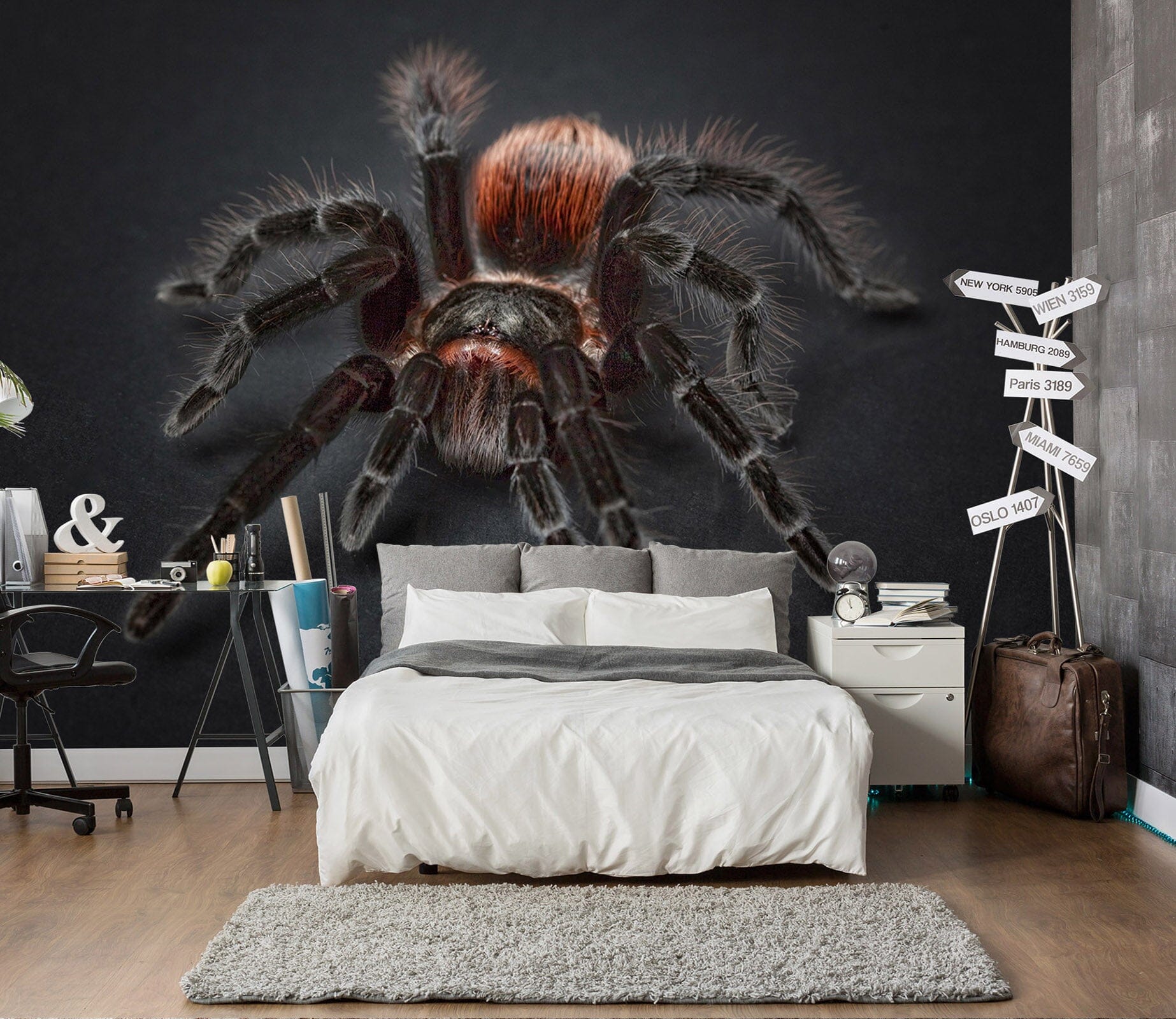 3D Red Spider 265 Wall Murals Wallpaper AJ Wallpaper 2 