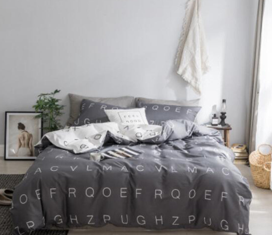 3D English Alphabet 14143 Bed Pillowcases Quilt