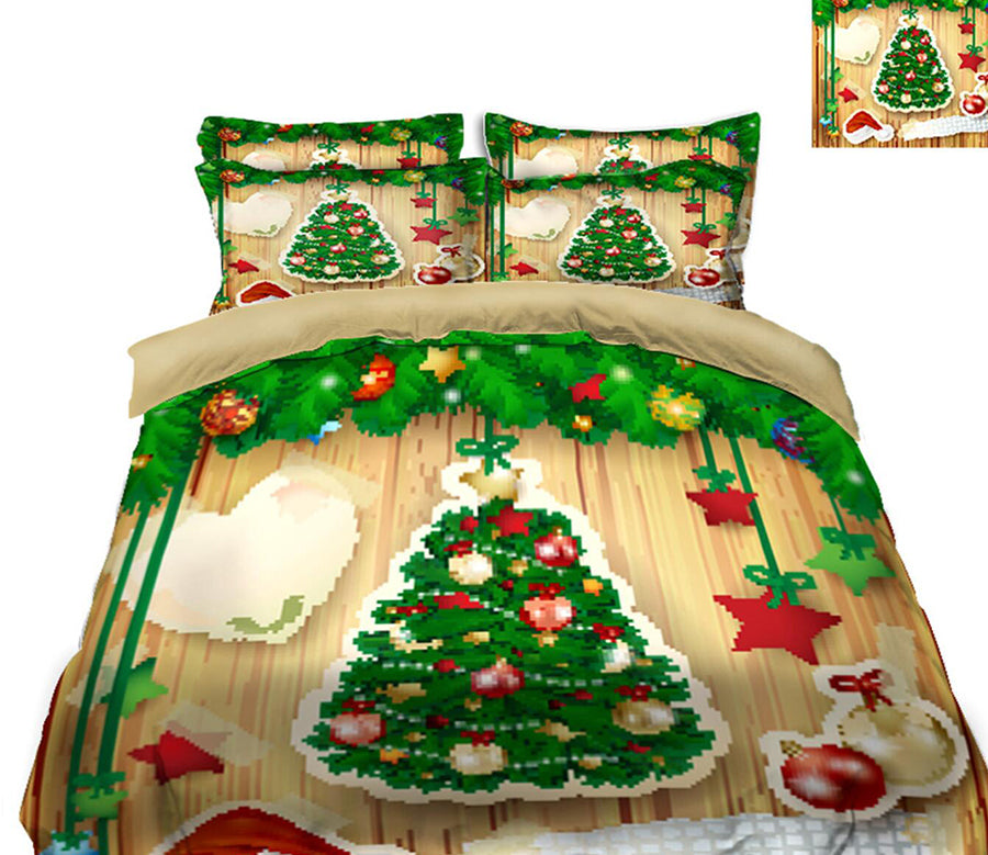 3D Christmas Tree 45084 Christmas Quilt Duvet Cover Xmas Bed Pillowcases