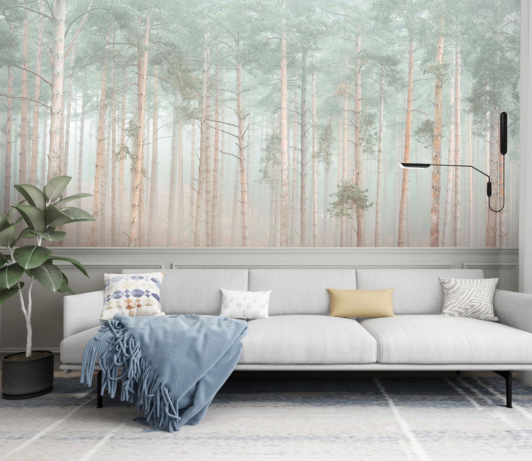 3D Green Trees 6292 Assaf Frank Wall Mural Wall Murals