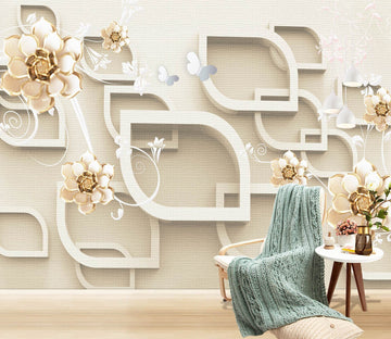 3D Leaf Flower 1518 Wall Murals Wallpaper AJ Wallpaper 2 
