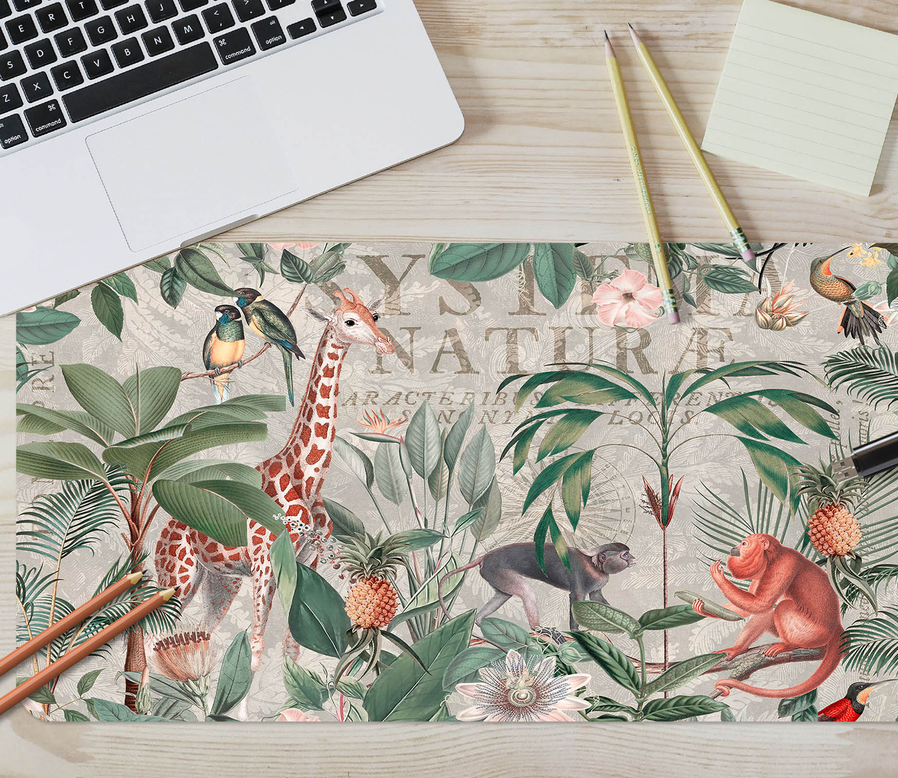 3D Tropical Animals 5238 Andrea Haase Desk Mat