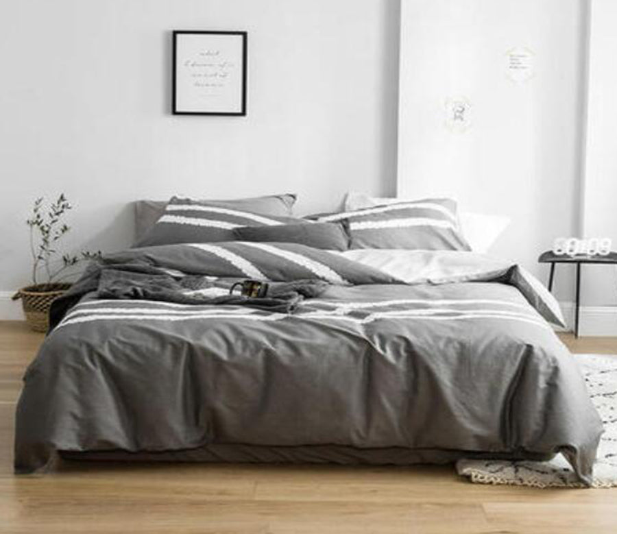 3D Gray 20255 Bed Pillowcases Quilt