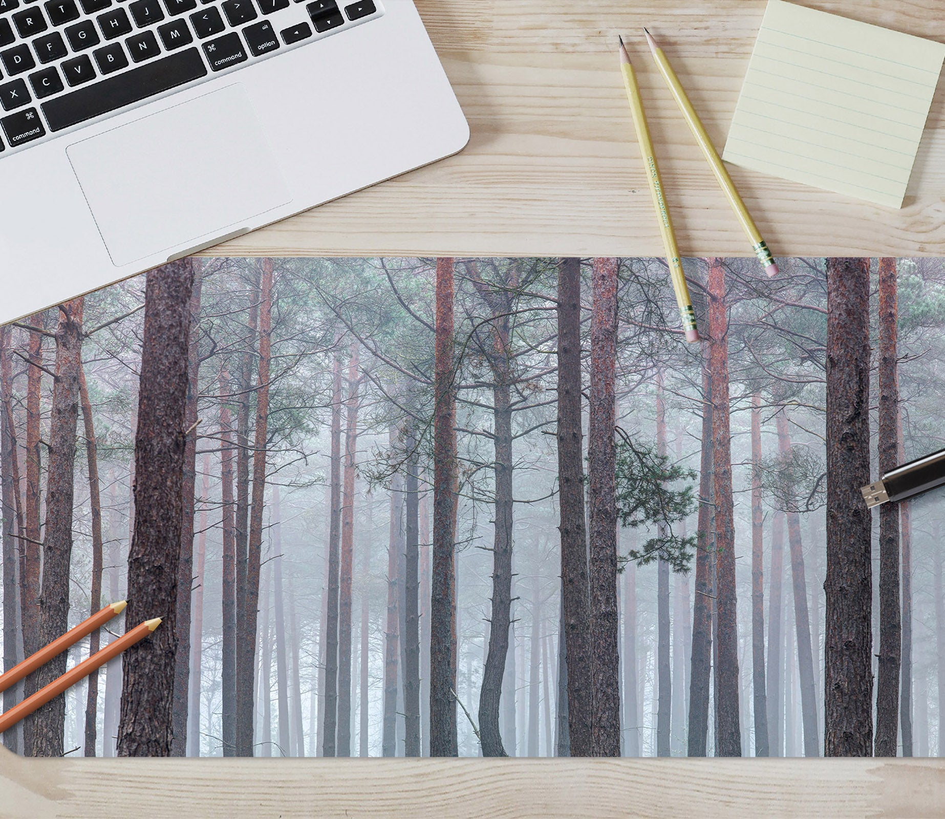 3D Trunk Leaves 7752 Assaf Frank Desk Mat