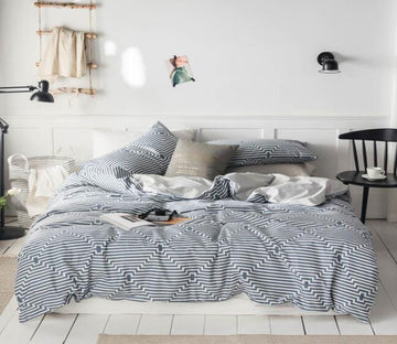 3D Pinstripe Rhombus 12001 Bed Pillowcases Quilt