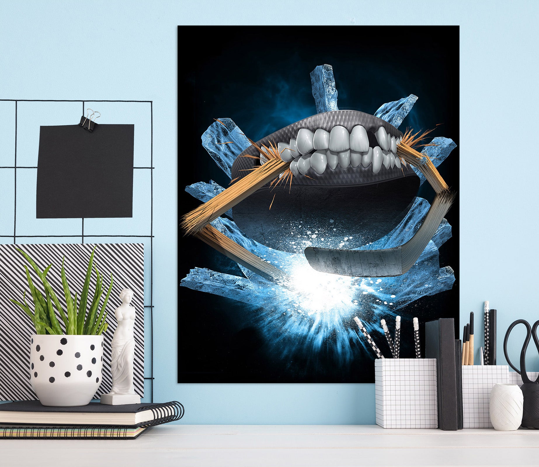 3D Teeth Wood 5114 Tom Wood Wall Sticker