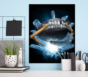 3D Teeth Wood 5114 Tom Wood Wall Sticker