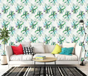 3D Green Flowers 1271 Wall Murals Wallpaper AJ Wallpaper 2 