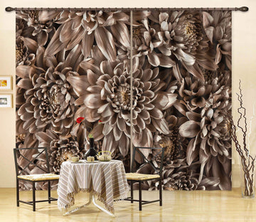 3D Withered Sunflower 209 Assaf Frank Curtain Curtains Drapes Curtains AJ Creativity Home 