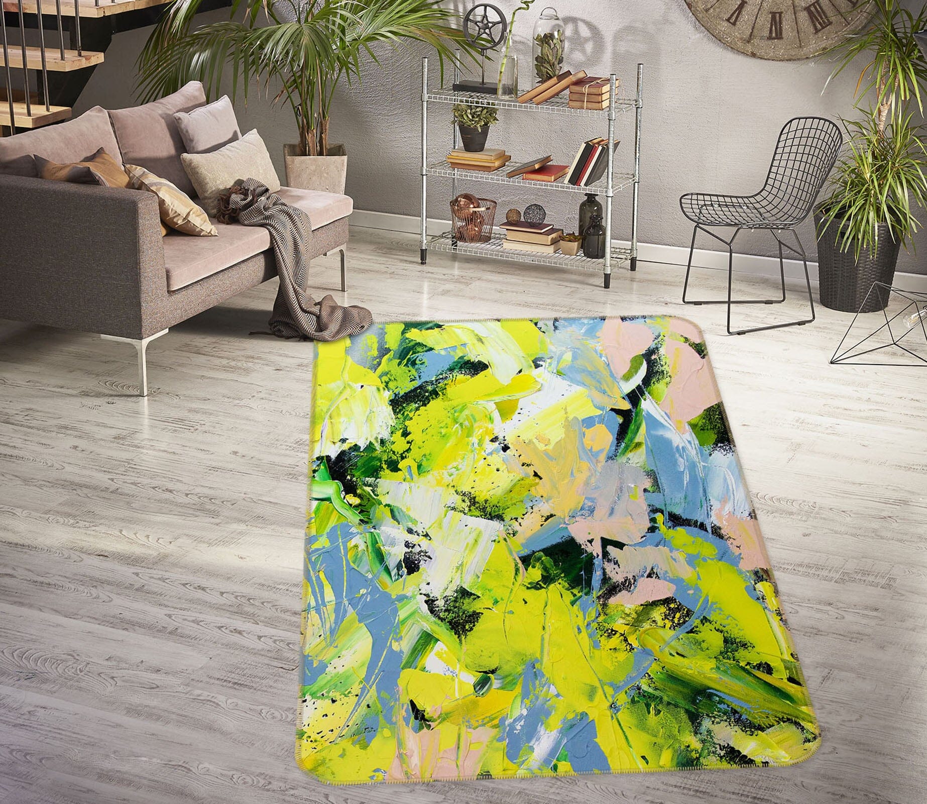 3D Spring Colors 3023 Allan P. Friedlander Rug Non Slip Rug Mat Mat AJ Creativity Home 