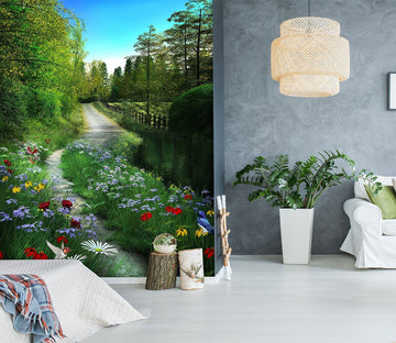3D Flower Woods 1975 Wall Murals Wallpaper AJ Wallpaper 2 