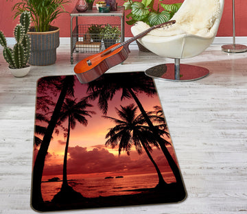 3D Coconut Tree 26024 Non Slip Rug Mat