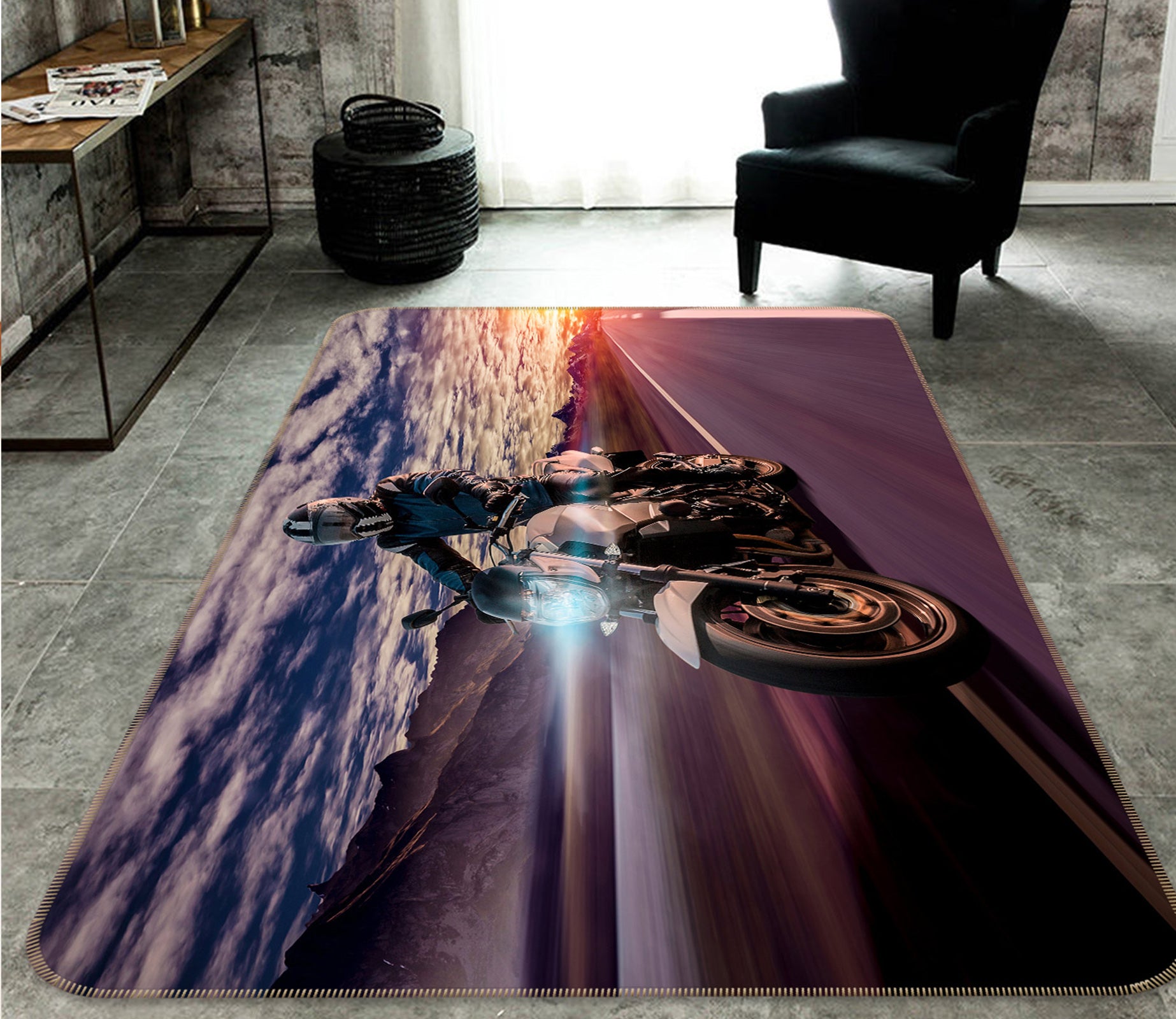 3D Ride Motorcycle 68023 Vehicle Non Slip Rug Mat