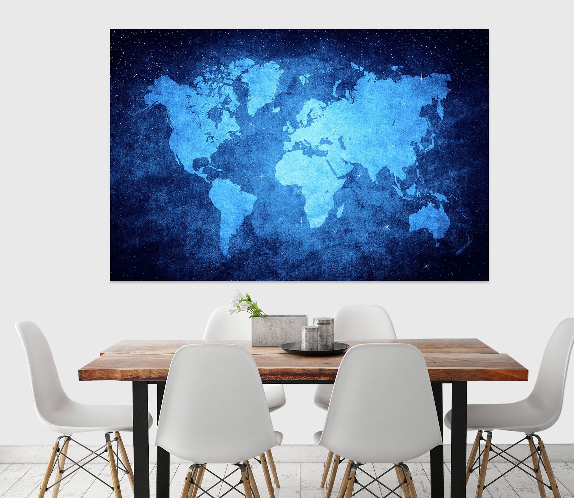3D Blue World 129 World Map Wall Sticker Wallpaper AJ Wallpaper 2 