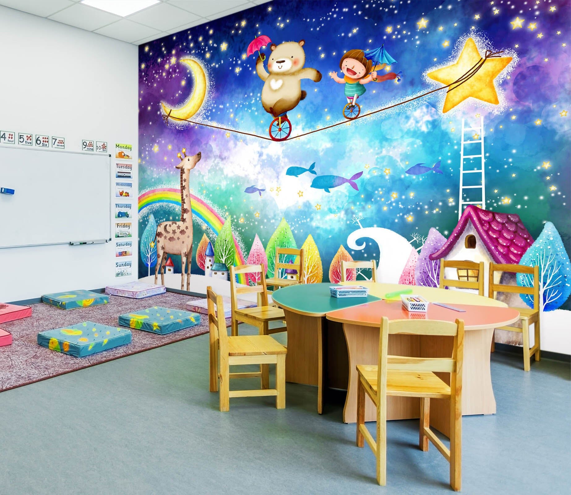 3D Naughty Moonlit Night 017 Wall Murals Wallpaper AJ Wallpaper 2 