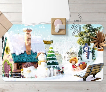 3D Christmas House Chair 036 Desk Mat Mat AJ Creativity Home 