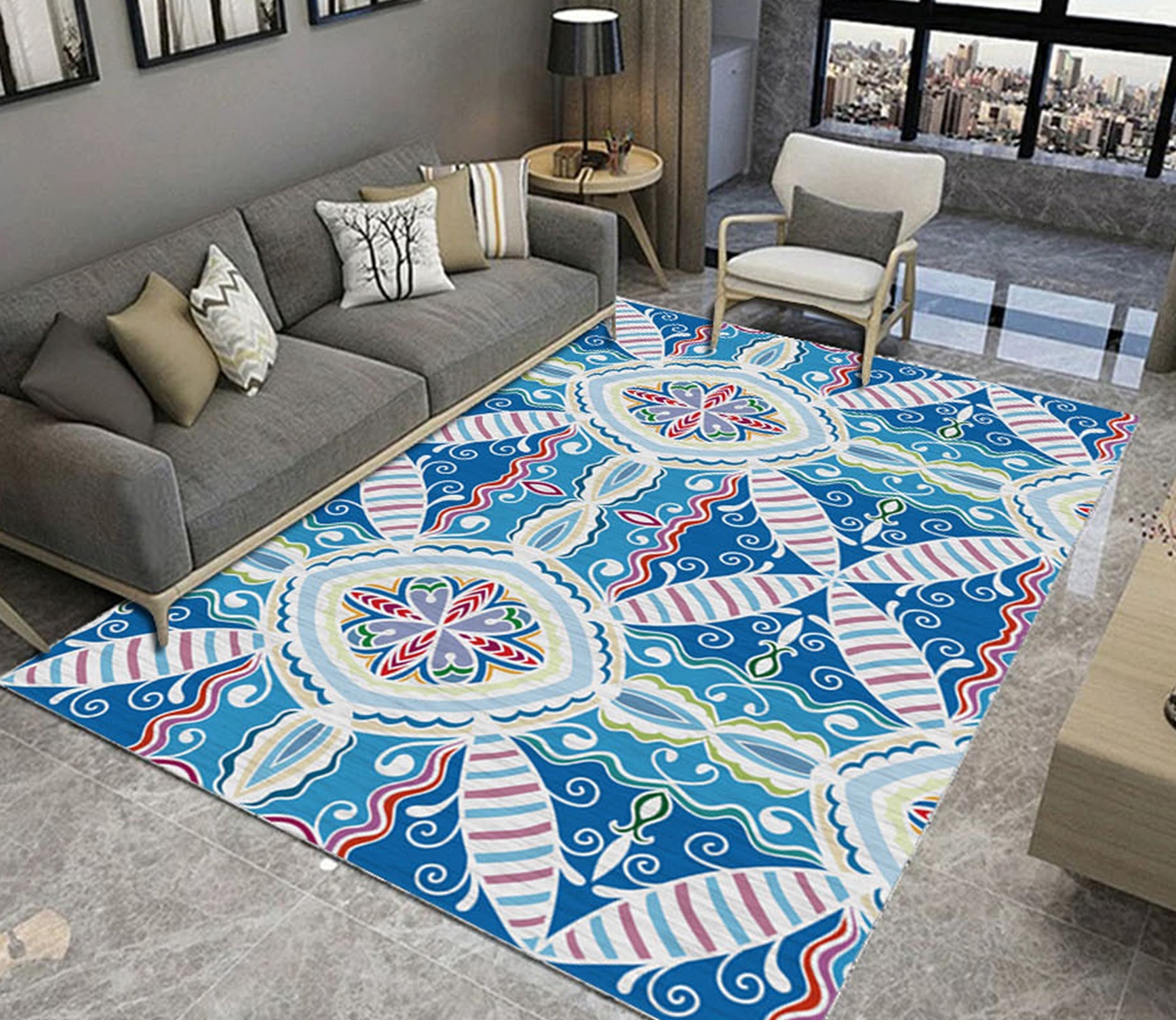 3D Color Pattern WG529 Non Slip Rug Mat Mat AJ Creativity Home 