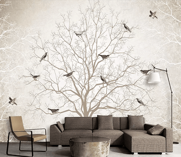 3D Tree Bird 893 Wall Murals Wallpaper AJ Wallpaper 2 
