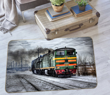 3D Green Train 38243 Vehicle Non Slip Rug Mat
