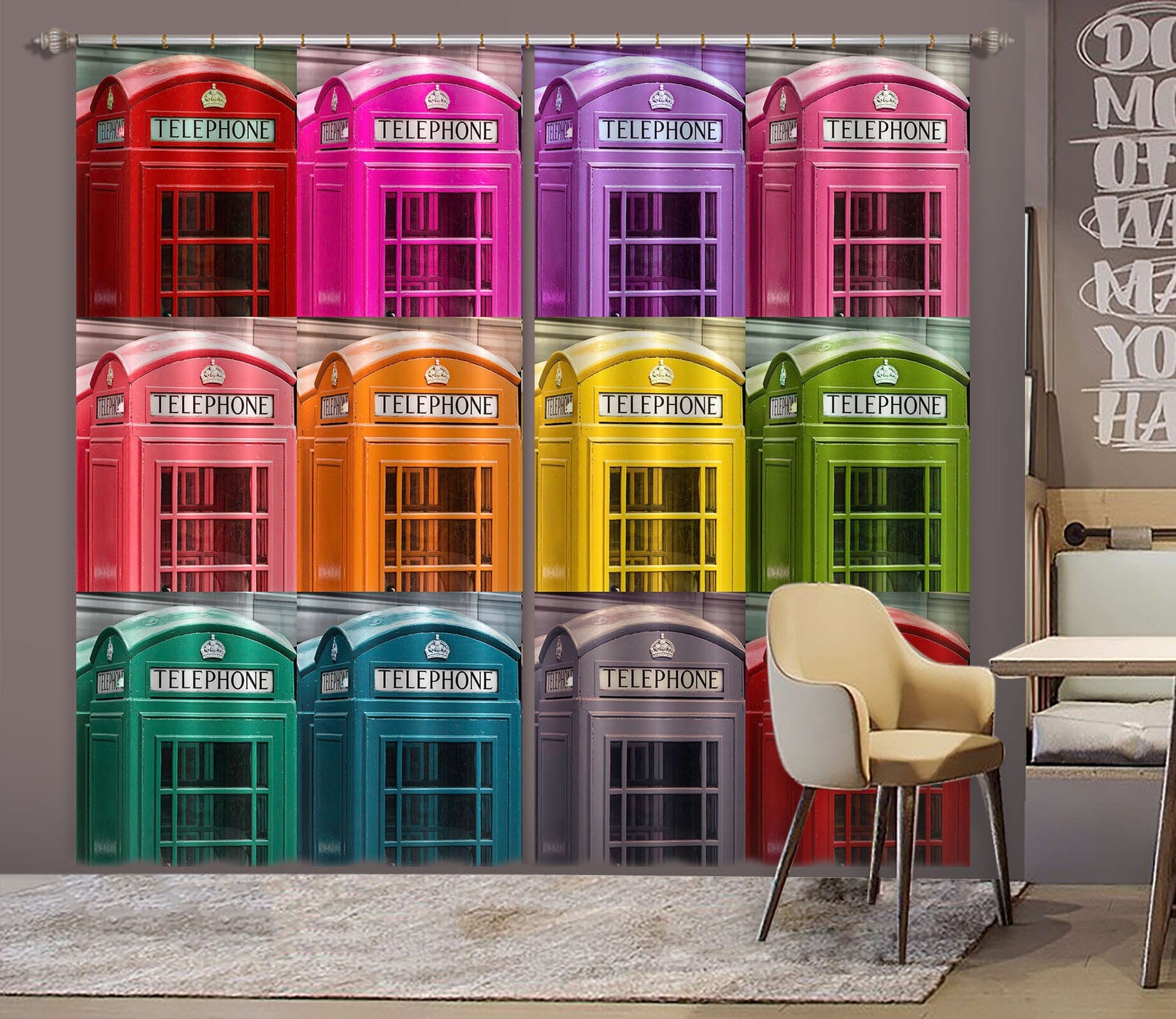 3D Colored Windows 203 Assaf Frank Curtain Curtains Drapes Curtains AJ Creativity Home 