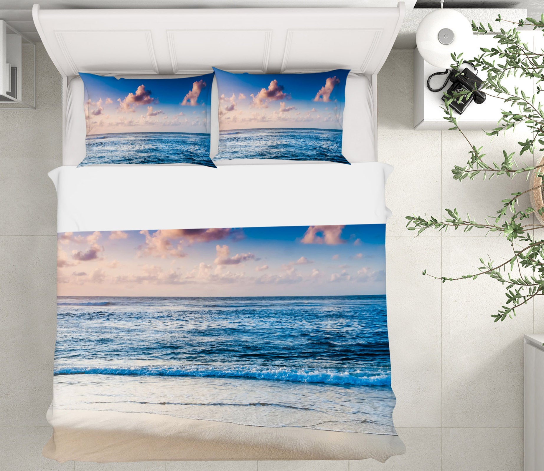 3D Seaside 63165 Bed Pillowcases Quilt