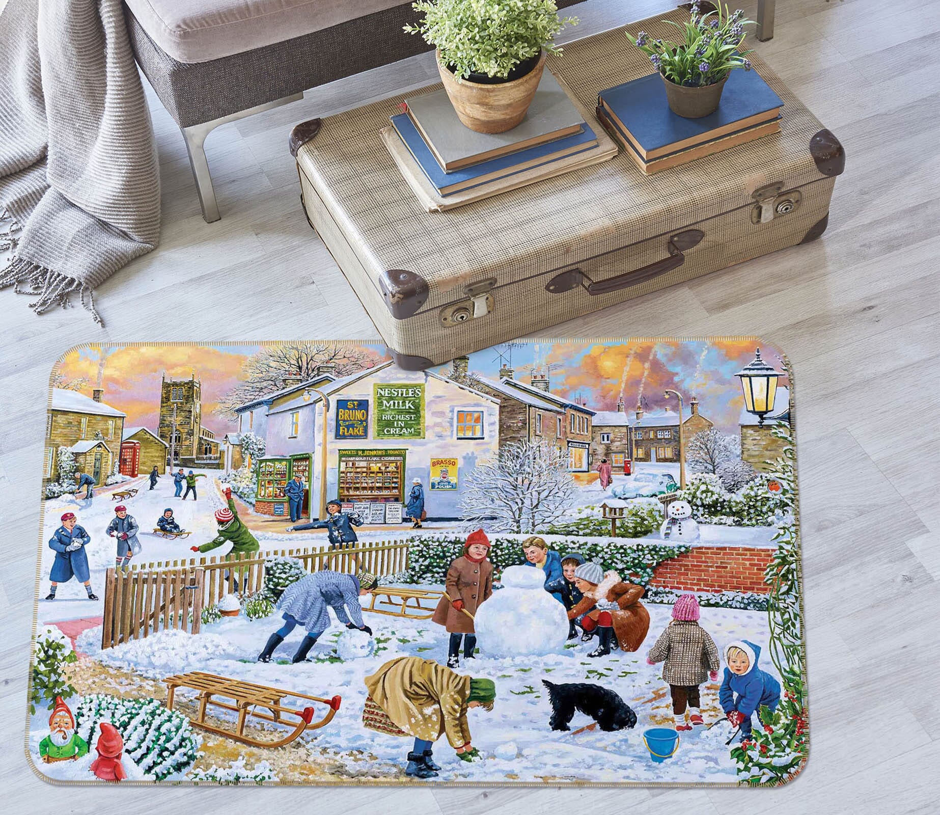 3D Winter Games 1127 Trevor Mitchell Rug Non Slip Rug Mat Mat AJ Creativity Home 