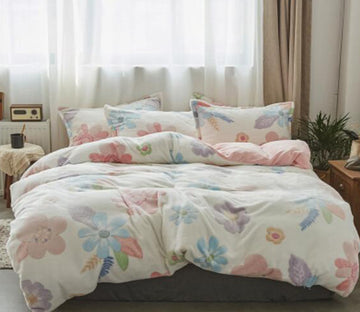 3D Flower Print 17038 Bed Pillowcases Quilt