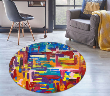 3D Color Painting 8251 Jacqueline Reynoso Rug Round Non Slip Rug Mat