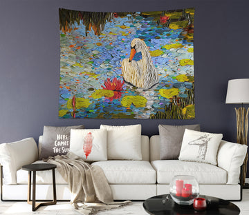 3D Swan Lake 11814 Dena Tollefson Tapestry Hanging Cloth Hang