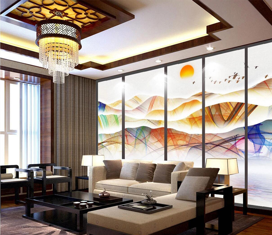 3D Color Mountain WC599 Wall Murals