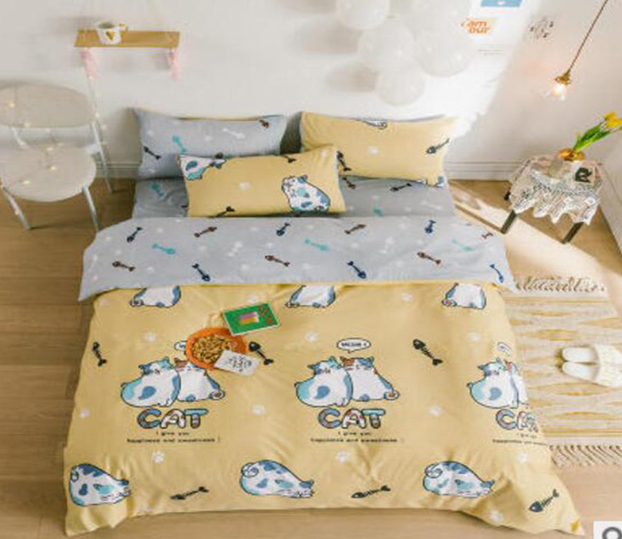 3D Little Cat 15033 Bed Pillowcases Quilt