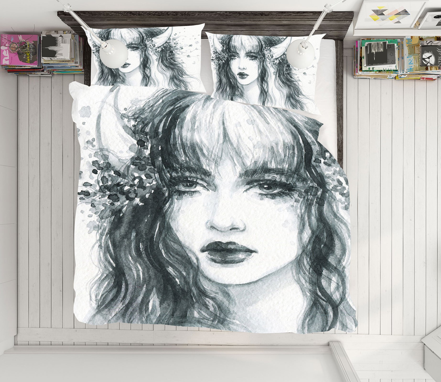 3D Pattern Woman 060 Bed Pillowcases Quilt