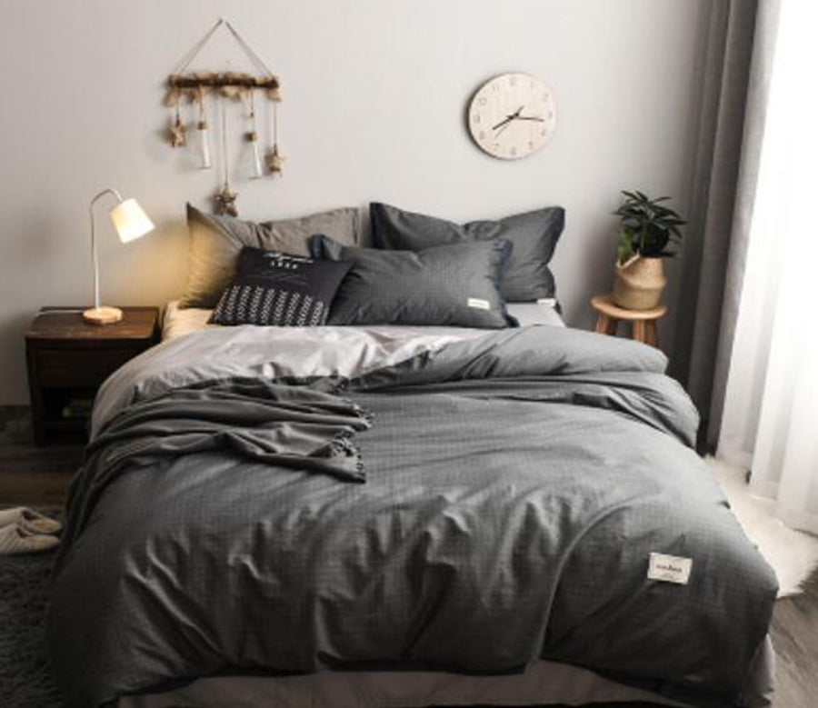 3D Dark Gray 14022 Bed Pillowcases Quilt