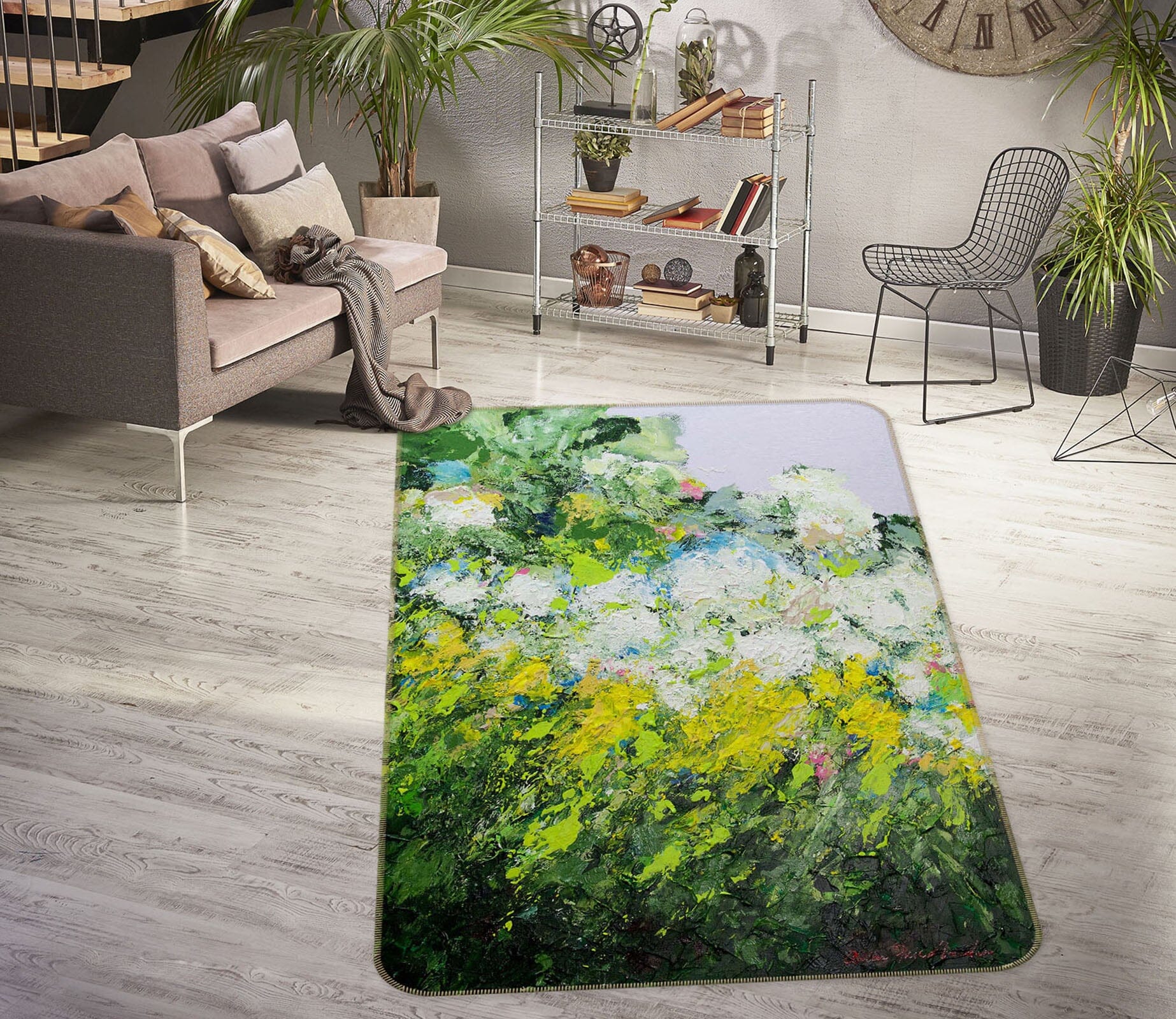 3D Wildflowers Bloom 3026 Allan P. Friedlander Rug Non Slip Rug Mat Mat AJ Creativity Home 