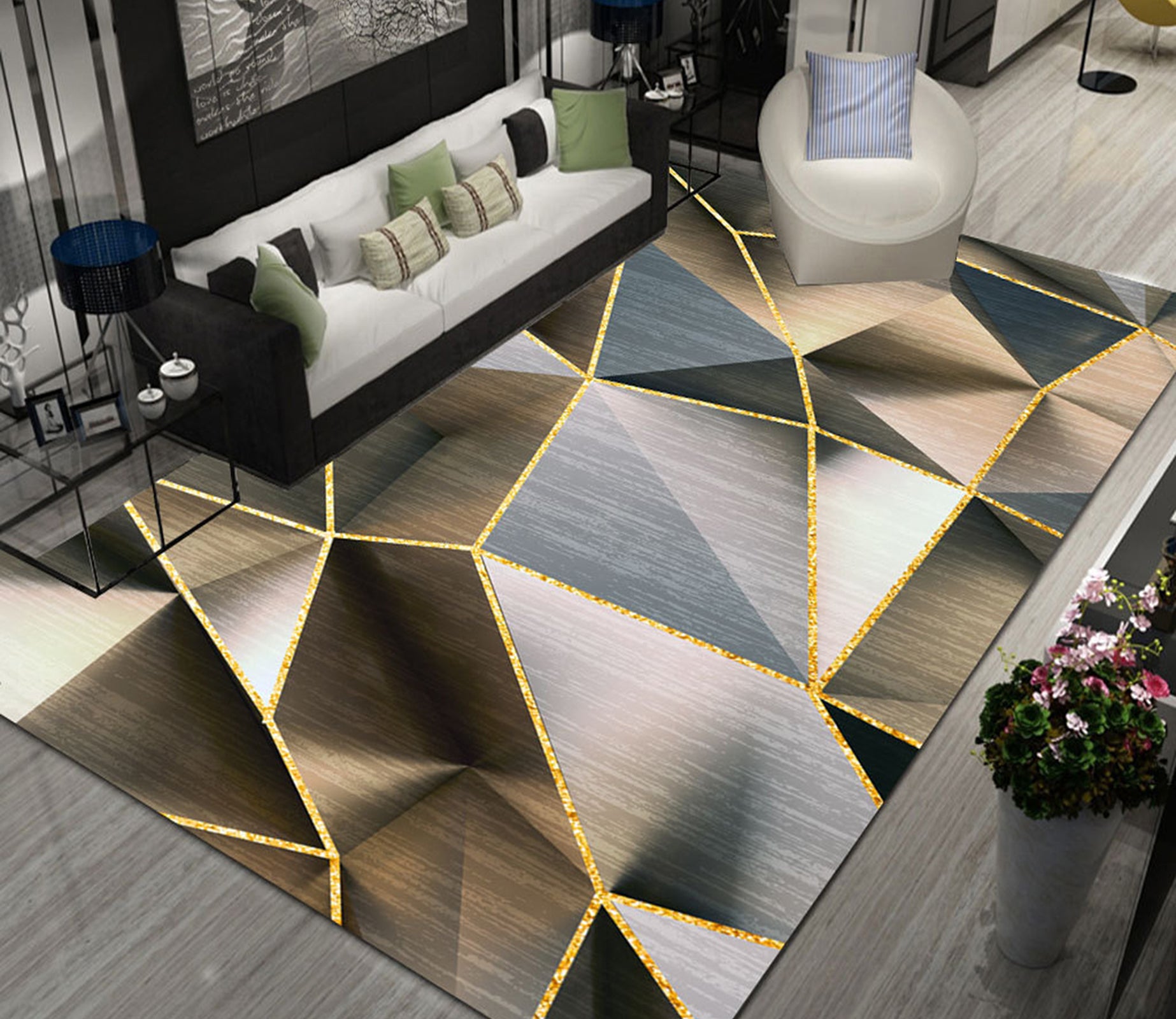 3D Colored Diamond WG569 Non Slip Rug Mat Mat AJ Creativity Home 