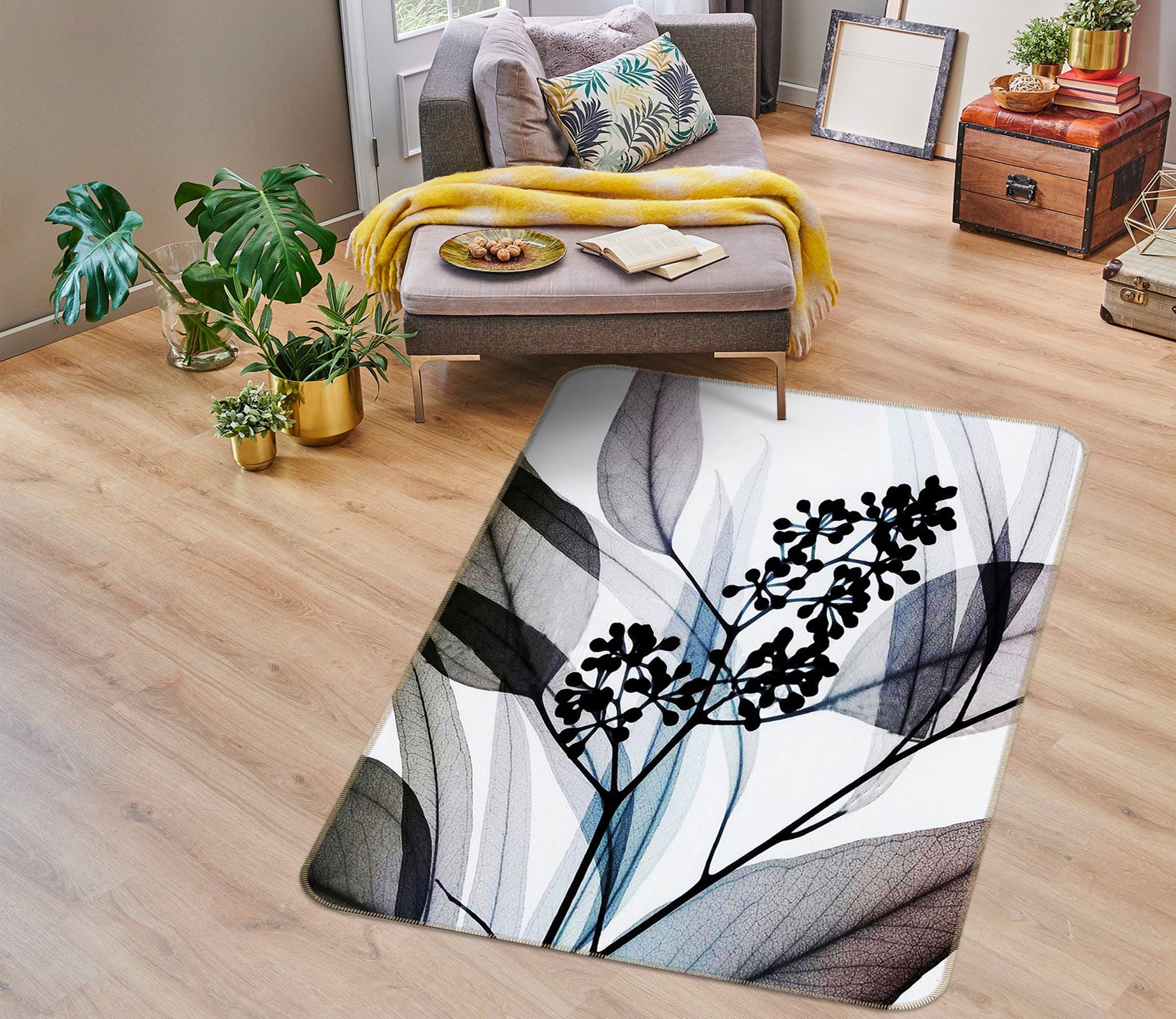 3D Flowers 76119 Non Slip Rug Mat