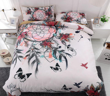 3D Dreamcatcher Butterfly 1087 Bed Pillowcases Quilt